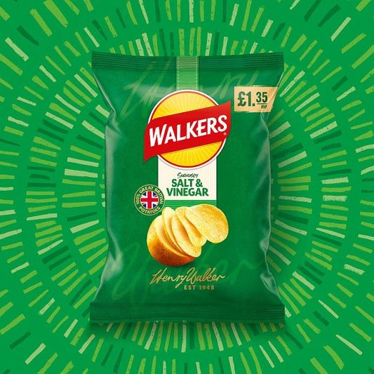 Walkers Salt & Vinegar Sharing Crisps 18 x 70g