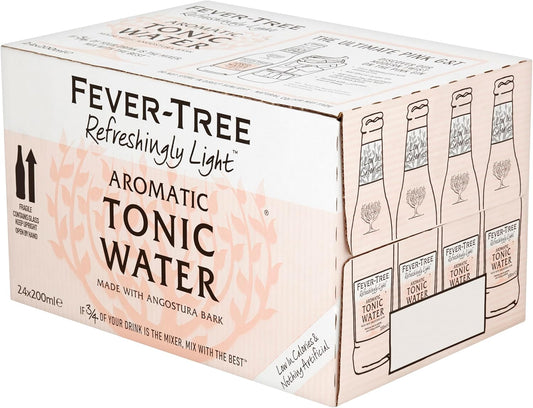 Fever Tree Light Aromatic Tonic Water, 24 x 200 ml
