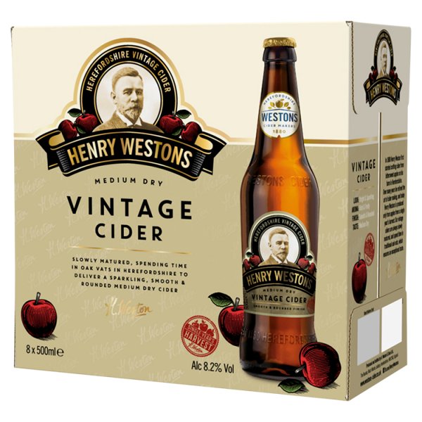 Henry Westons Vintage Cider 8 x 500ml Bottle