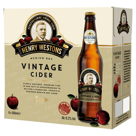 Henry Westons Vintage Cider 8 x 500ml Bottle