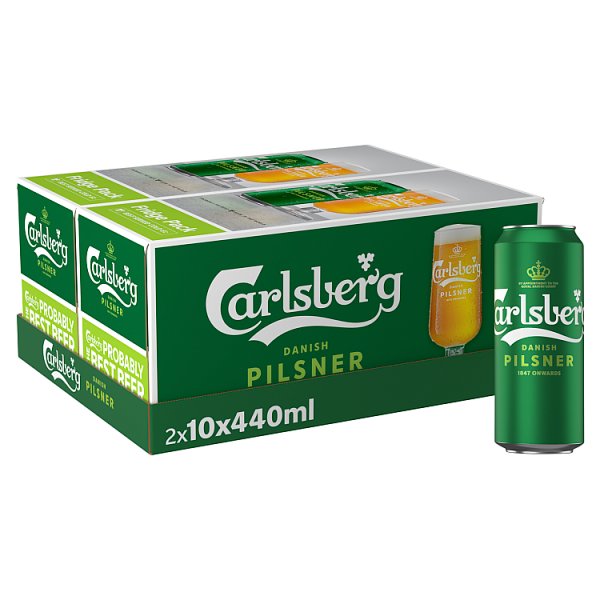 Carlsberg Danish Pilsner Lager Beer 20 x 440ml Cans