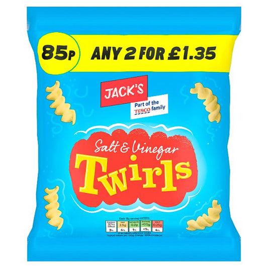 Jack's Salt & Vinegar Twirls 18 x 45g