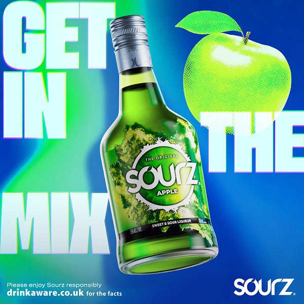Sourz Apple Sweet & Sour Liqueur 70cl