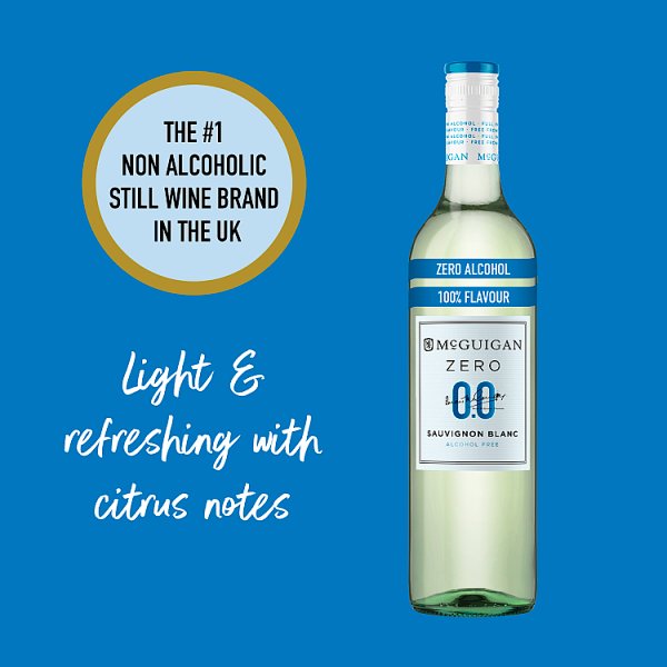 McGuigan Zero Sauvignon Blanc Alcohol Free Australian White Wine 6 x 75cl