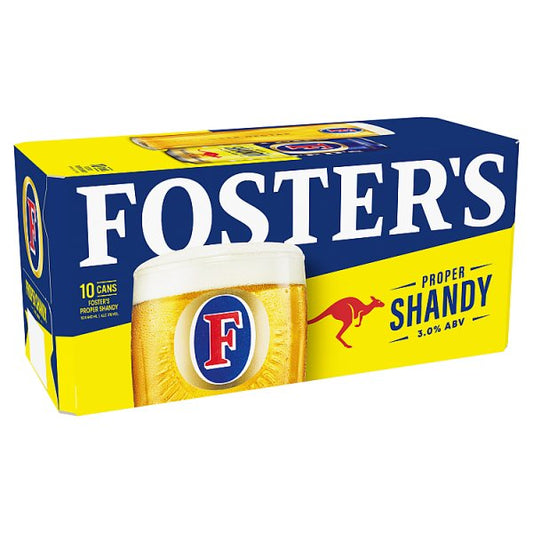 Fosters Proper Lager Shandy Beer 3% ABV Multipack Cans 20 x 440ml