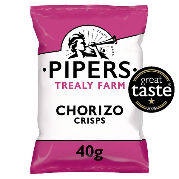 Pipers Trealy Farm Chorizo Crisps Grab Bag 24 x 40g