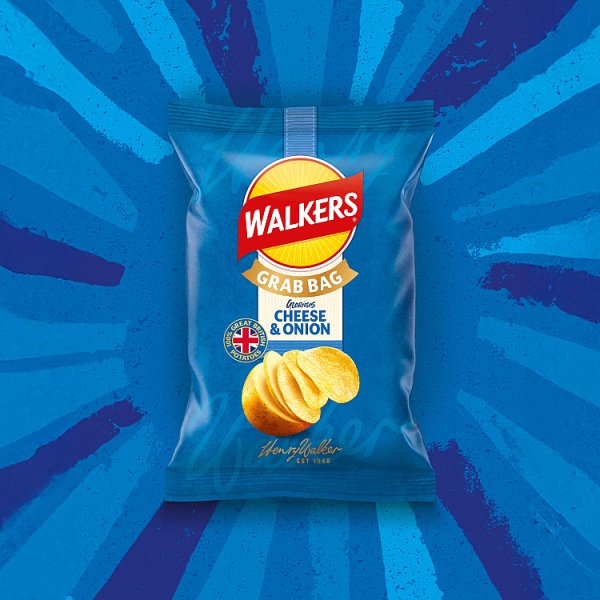 Walkers Cheese & Onion Grab Bag Crisps 32 x 45g