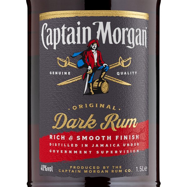 Captain Morgan Dark Rum 40% vol - 1.5L