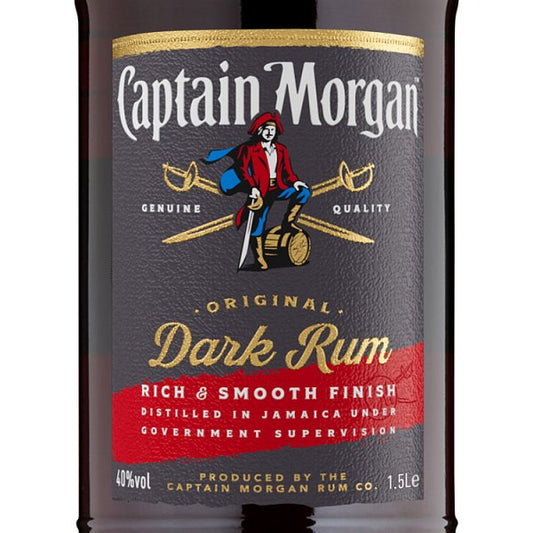 Captain Morgan Dark Rum 40% vol - 1.5L