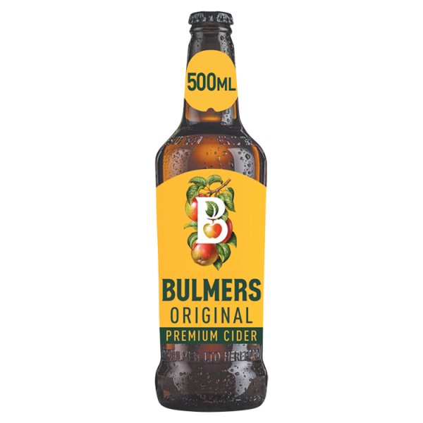 Bulmers Original Premium Apple Cider Bottle 4.5% ABV 12 x 500ml