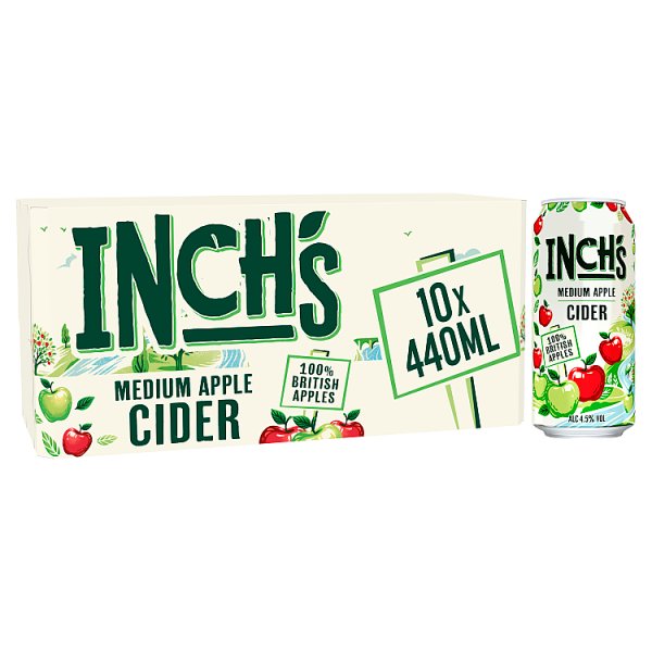 Inch's Medium Apple Cider 4.5% ABV Multipack Can 10 x 440ml