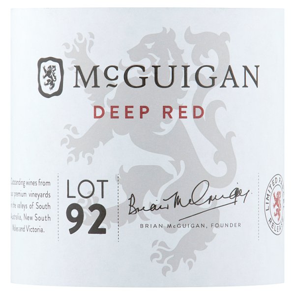 McGuigan Deep Red Lot 92 Australian Red Wine 6 x 75cl