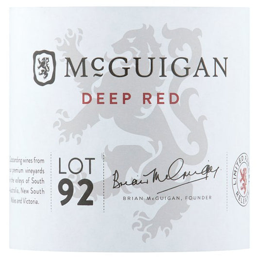 McGuigan Deep Red Lot 92 Australian Red Wine 6 x 75cl