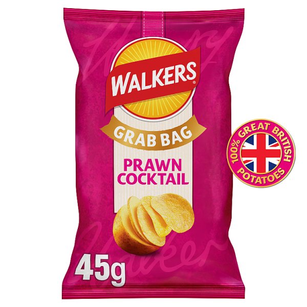 Walkers Prawn Cocktail Grab Bag Crisps 32 x 45g
