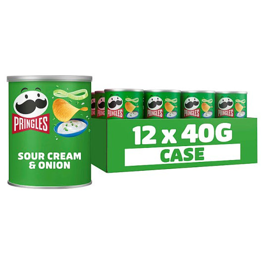 Pringles Sour Cream & Onion Snacking Crisps 12 x 40g