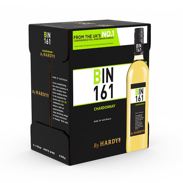 Bin 161 By Hardys Chardonnay White Wine 6 x 75cl