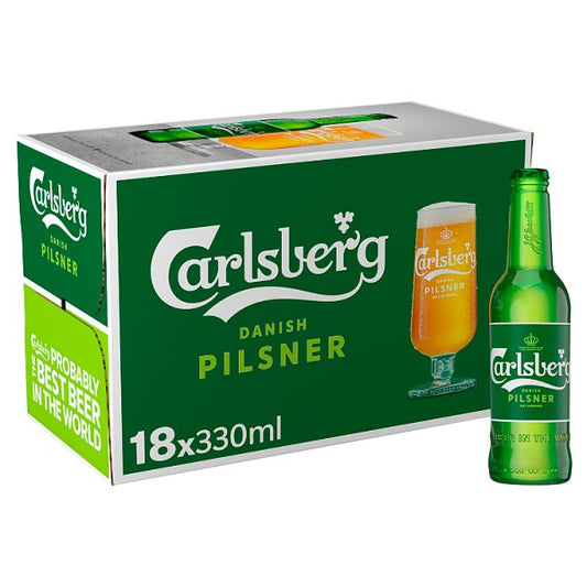 Carlsberg Danish Pilsner Lager Beer 18x330ml Bottle