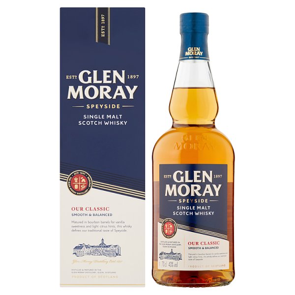 Glen Moray Speyside Single Malt Scotch Whisky - 70cl