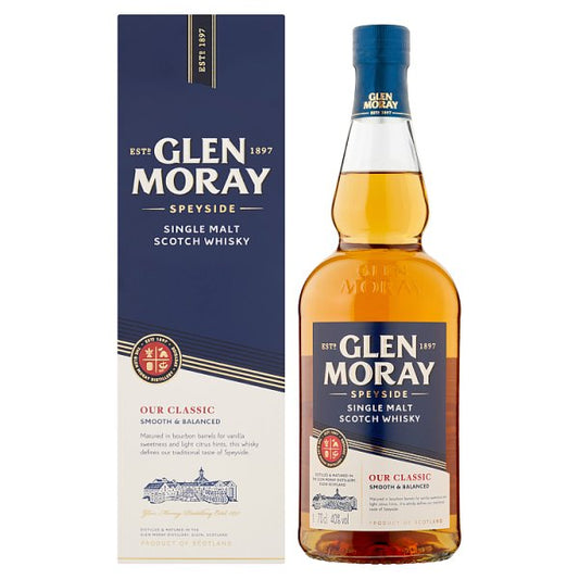 Glen Moray Speyside Single Malt Scotch Whisky - 70cl