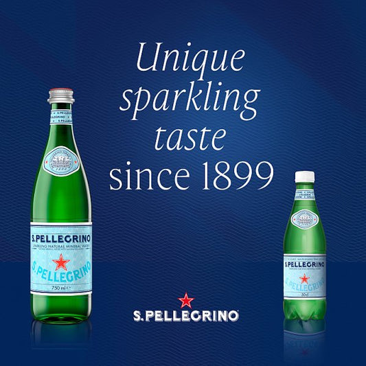 San Pellegrino Sparkling Natural Mineral Water Glass 12x750ml