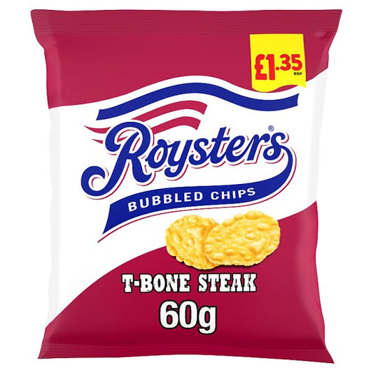 Roysters T-Bone Steak Crisps 20 x 60g