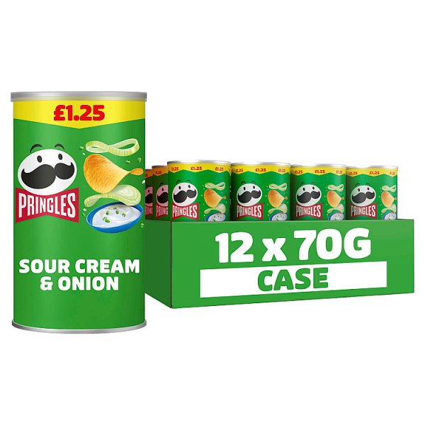 Pringles Sour Cream & Onion Sharing Crisps 12 x 70g