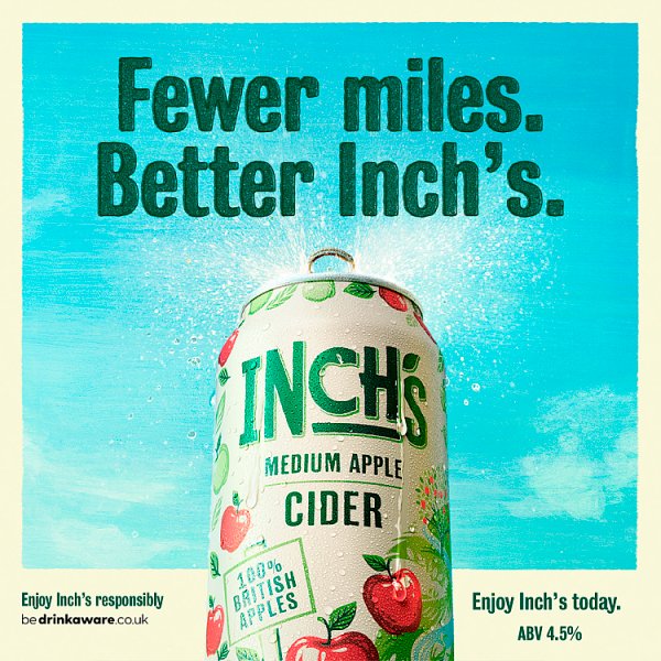 Inch's Medium Apple Cider 4.5% ABV Multipack Can 10 x 440ml