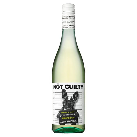 Not Guilty Pinot Grigio Alcohol Free Australian White Wine 6 x 75cl