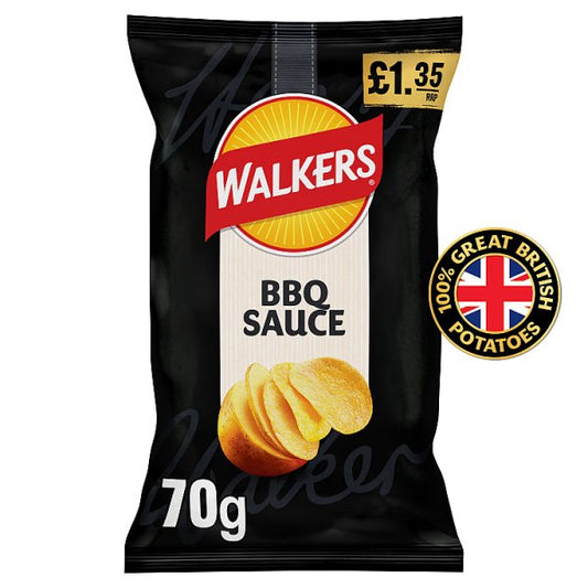Walkers BBQ Sauce Sharing Bag Crisps 18 x 70g