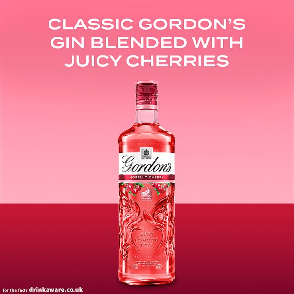 Gordon's Morello Cherry Distilled Gin 37.5% Vol - 70cl Bottle