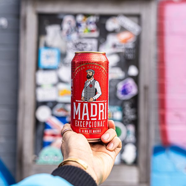 Madri Excepcional Premium Lager Beer Can 10 x 440ml