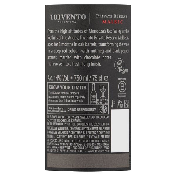 Trivento Private Reserve Malbec 6 x 75cl
