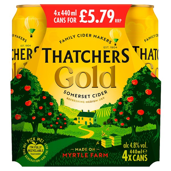 Thatchers Gold Somerset Cider 24 x 440ml