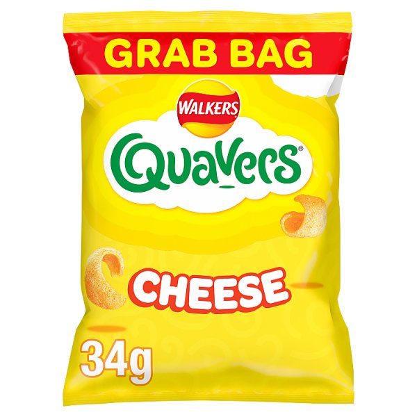 Walkers Quavers Cheese Grab Bag Crisps 30 x 34g