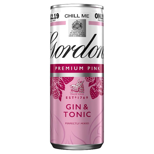 Gordon's Premium Pink Gin & Tonic 12 x 250ml 5% vol