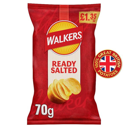 Walkers Ready Salted Sharing Crisps 18 x 70g