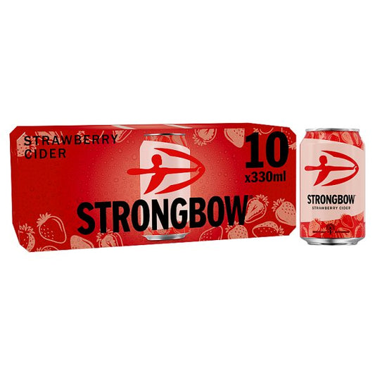 Strongbow Strawberry Cider 4% ABV Cans 10x330ml