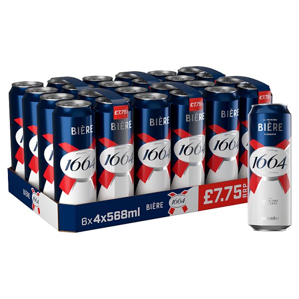 Kronenbourg 1664 Bière Blonde 24 x 568ml Can