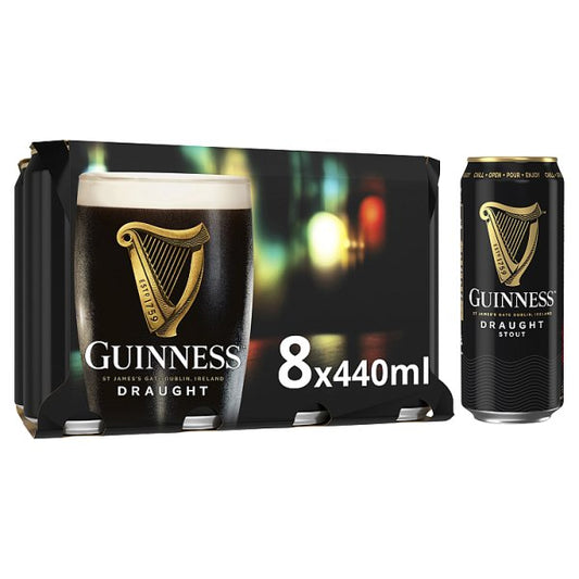 Guinness Draught Stout Beer 4.1% vol 24 x 440ml Cans