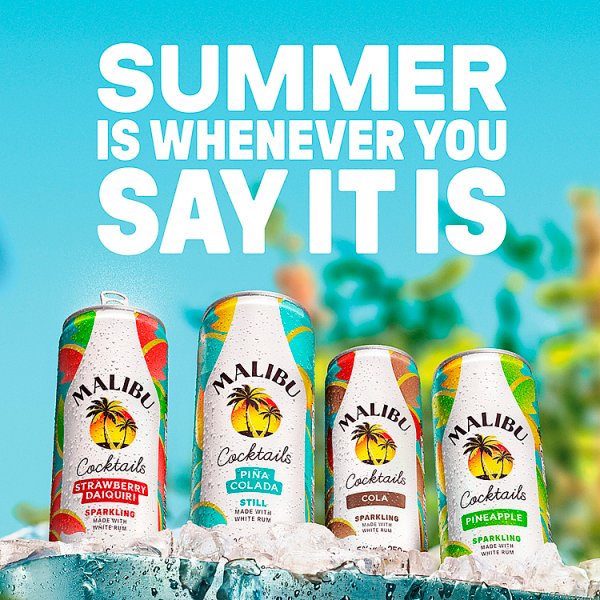 Malibu Pre-Mixed Sparkling Pineapple Rum Drink 12 x 250ml