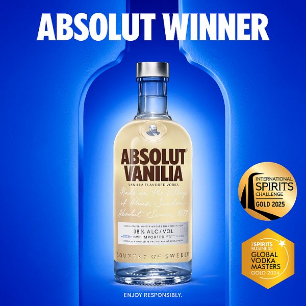 Absolut Vanilia - Vanilla Flavoured Vodka 70cl