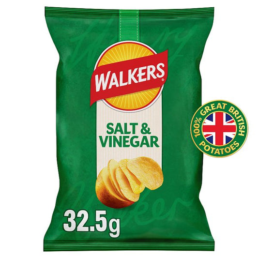 Walkers Salt & Vinegar Crisps 32 x 32.5g