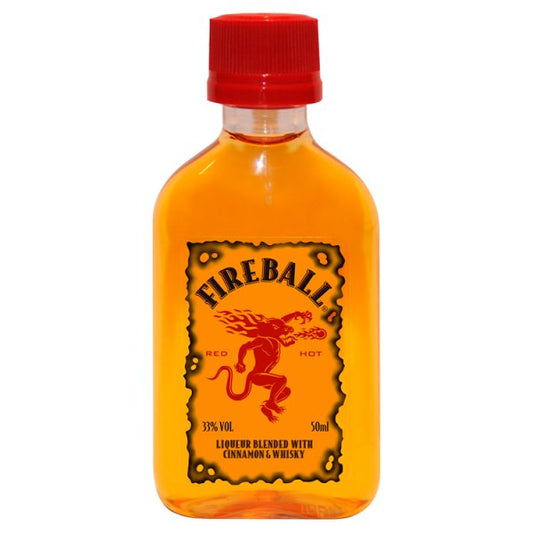 Fireball Liqueur Blended with Cinnamon & Whisky 10 x 50ml