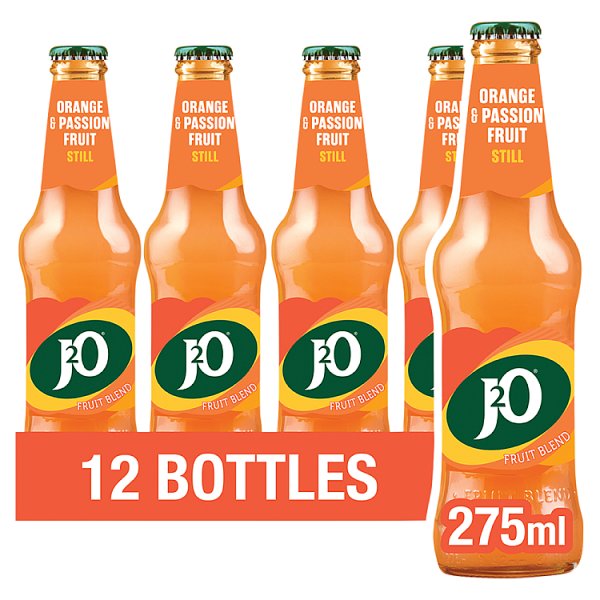 J2O Orange & Passion Fruit Bottle 12 x 275ml