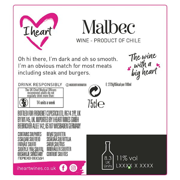 I Heart Malbec 6 x 75cl Bottles