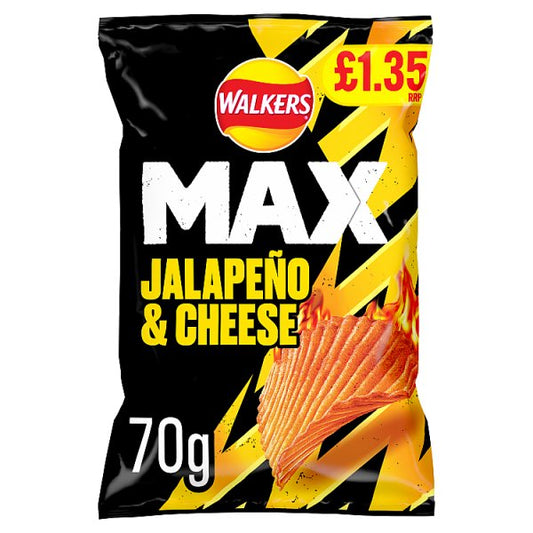 Walkers MAX Jalapeno & Cheese Sharing Crisps 15 x 70g