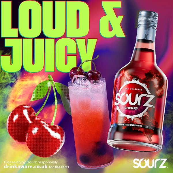 Sourz Cherry Sweet & Sour Liqueur 70cl