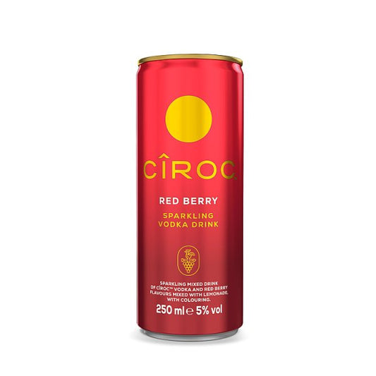 Ciroc Red Berry Sparkling Vodka Drink 5% vol 12 x 250ml Can