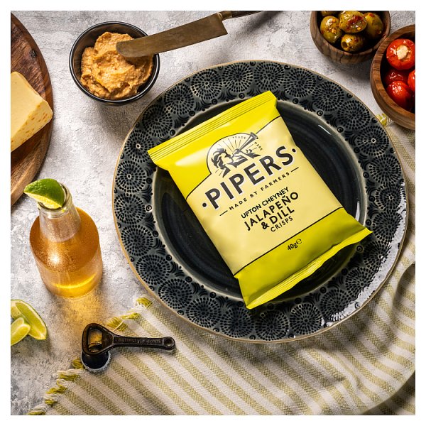 Pipers Upton Cheyney Jalapeño & Dill Crisps 24 x 40g