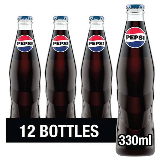 Pepsi Cola Glass Bottle 12 x 330ml Bottles